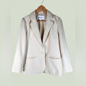 Ena Pelly Women’s Cream Single-Breasted Blazer